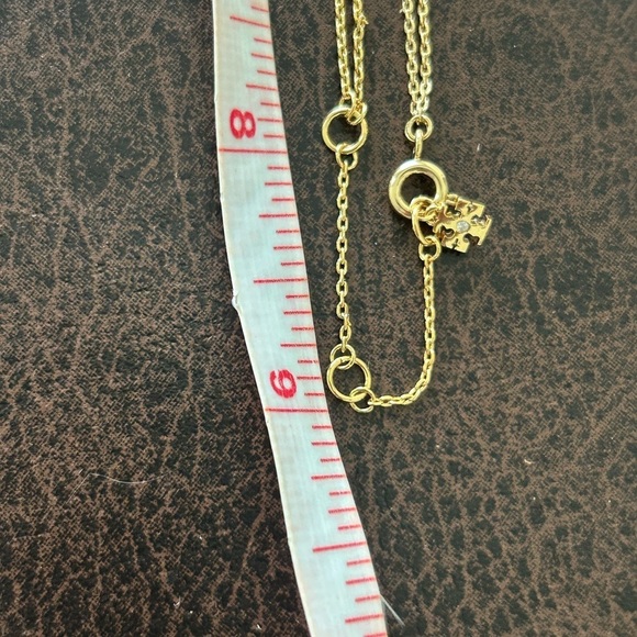 Tory Burch Miller Stud Circle Pendant Necklace - Picture 8 of 9